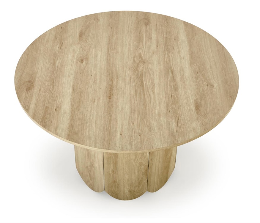 Stół okrągły Micruz średnica 120 cm dąb naturalny  - zdjęcie 5