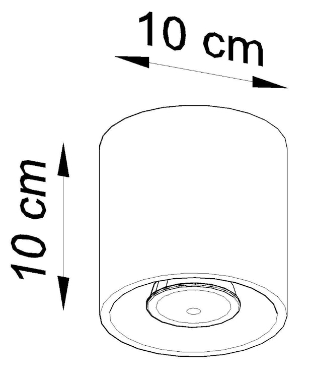 Plafon sufitowy Obett x1 antracytowy  - zdjęcie 5