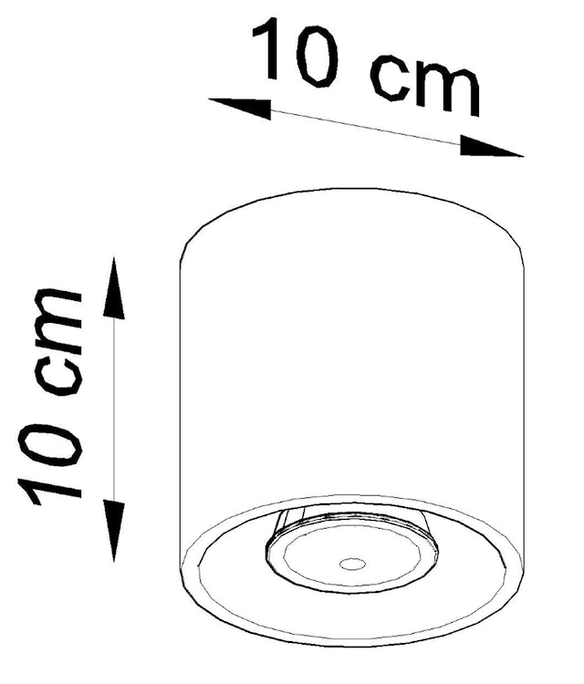 Plafon sufitowy Obett x1 czarny  - zdjęcie 6