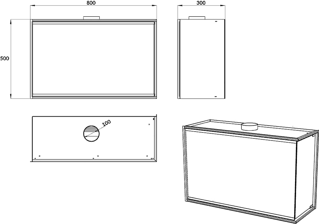 Biokominek do zabudowy Obvingy 80x50x30 cm prawy czarny strukturalny  - zdjęcie 22