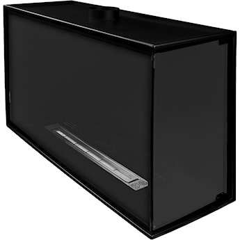 Biokominek do zabudowy Obvingy 80x50x30 cm prawy czarny strukturalny