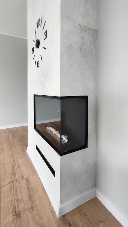 Biokominek do zabudowy Obvingy 80x50x30 cm prawy czarny strukturalny  - zdjęcie 9