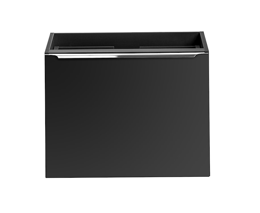 Szafka pod umywalkę Olimmi 60 cm czarna ze srebrnym uchwytem  - zdjęcie 5