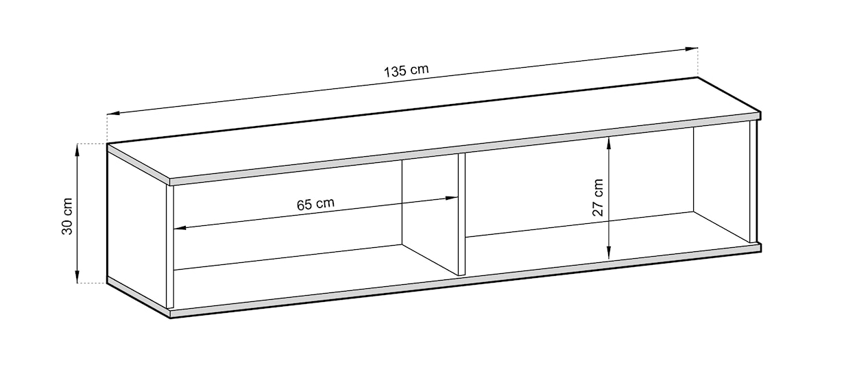 Szafka RTV Mucalma 135 cm czarna ze złotymi wstawkami lamele  - zdjęcie 3