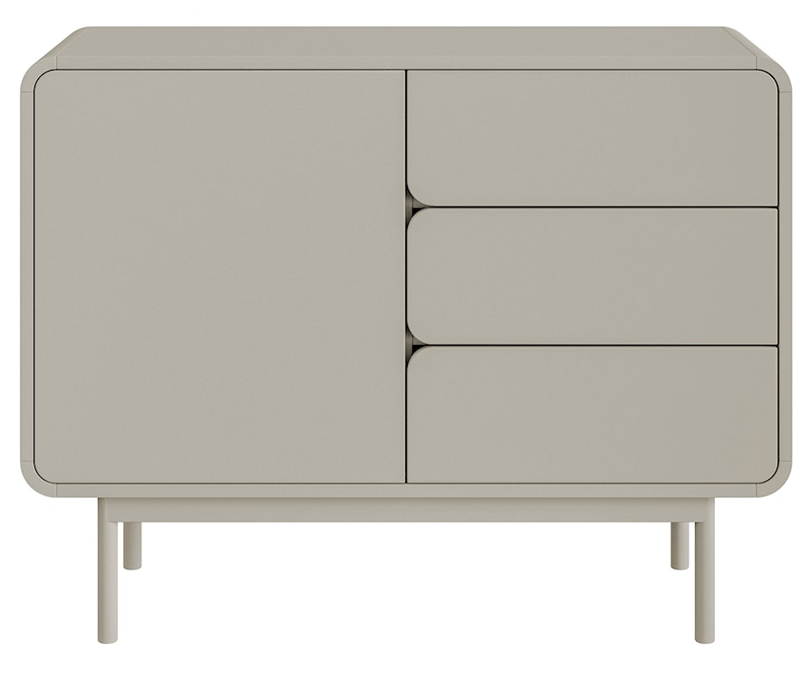 Komoda Oro 104 cm z trzema szufladami kaszmir