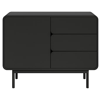 Komoda Oro 104 cm z trzema szufladami czarna