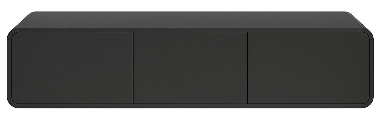 Szafka RTV Oro 154 cm z trzema szufladami wisząca czarna
