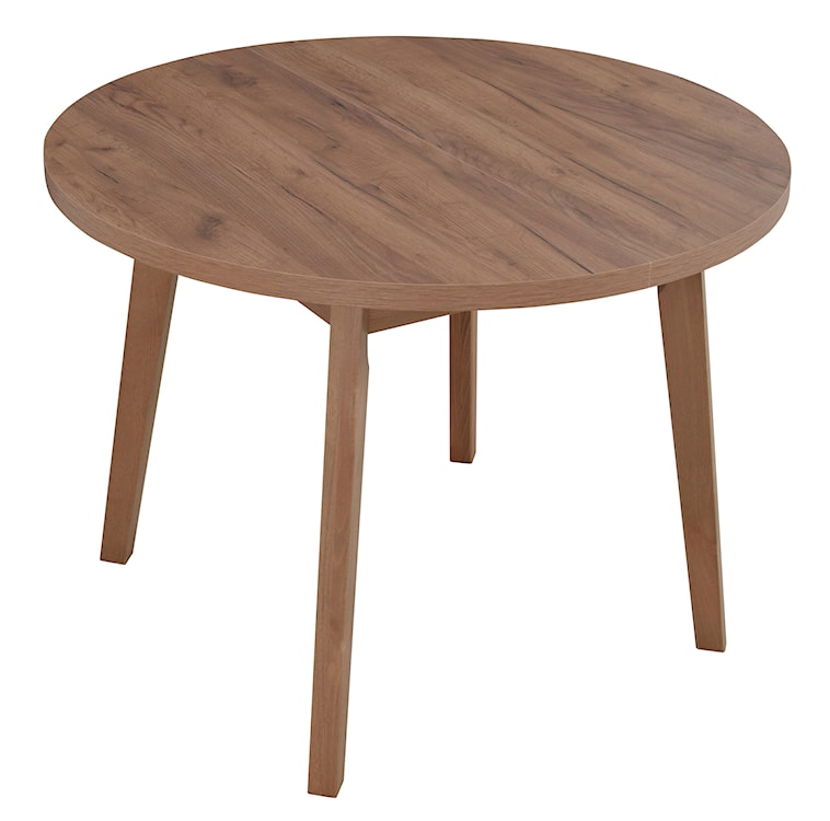 Stół drewniany do jadalni rozkładany Kigale 100-130x100 cm orzech jasny  - zdjęcie 2