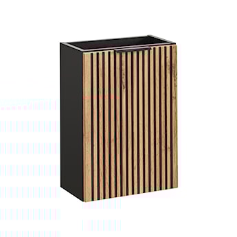 Szafka pod umywalkę Ossolies 40 cm czarna/dąb lamele