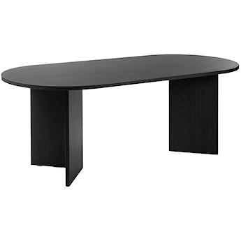 Stół do jadalni Ovo owalny 204 cm Jesion Portland Czarny