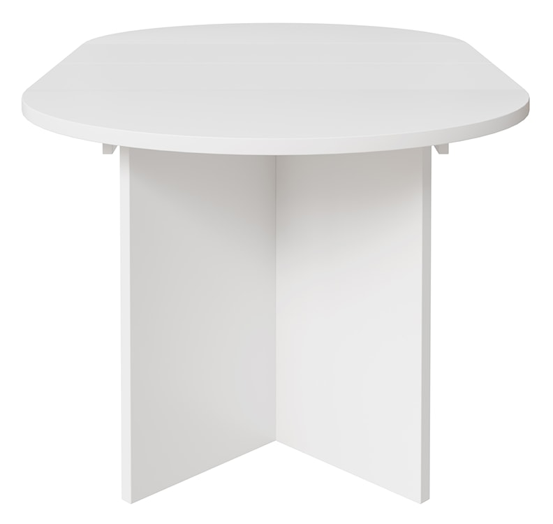 Stół rozkładany do jadalni Ovo okrągły 110-190x110 cm biały  - zdjęcie 11