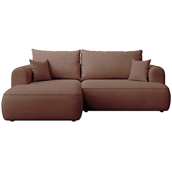 Narożnik z funkcją spania Ovo mini L-kształtny lewostronny miedziany szenil łatwoczyszczący