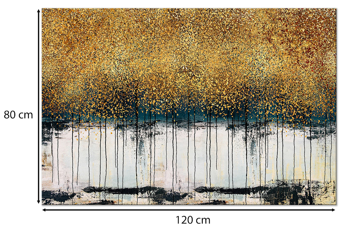 Obraz Ozłocona natura jednoczęściowy 120x80 cm szeroki  - zdjęcie 3