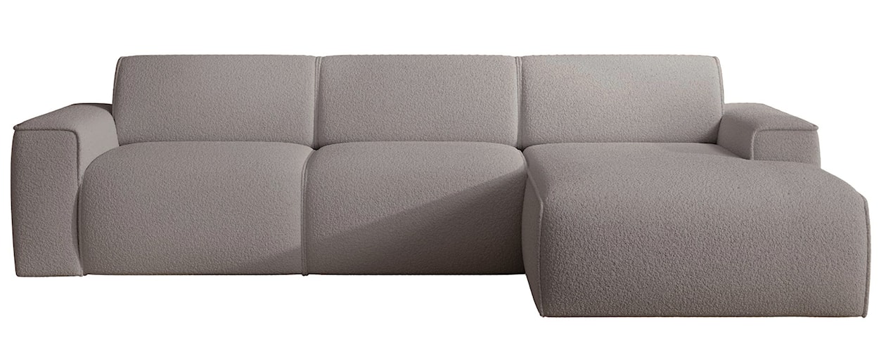 Narożnik Bouvi L-kształtny prawostronny szarobrązowy boucle 