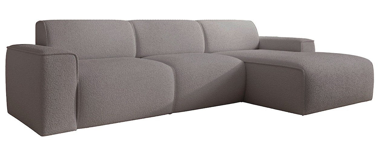 Narożnik Bouvi L-kształtny prawostronny szarobrązowy boucle  - zdjęcie 4