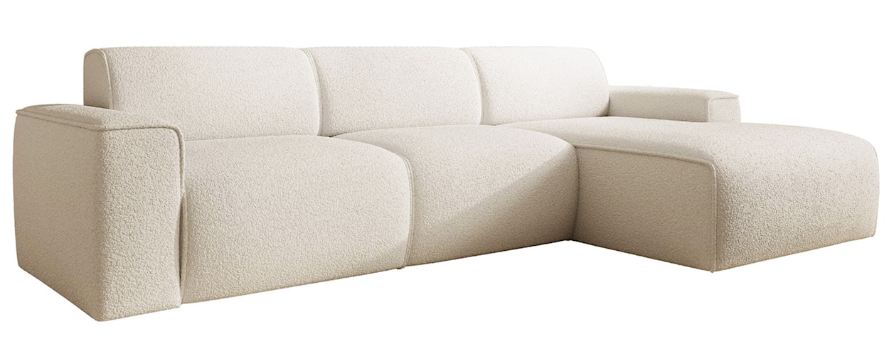 Narożnik Bouvi L-kształtny prawostronny kremowy boucle  - zdjęcie 4