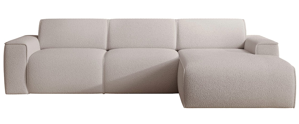 Narożnik Bouvi L-kształtny prawostronny jasnobeżowy boucle 