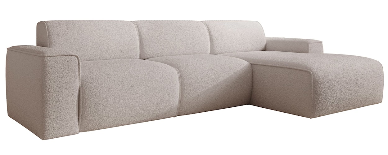 Narożnik Bouvi L-kształtny prawostronny jasnobeżowy boucle  - zdjęcie 4