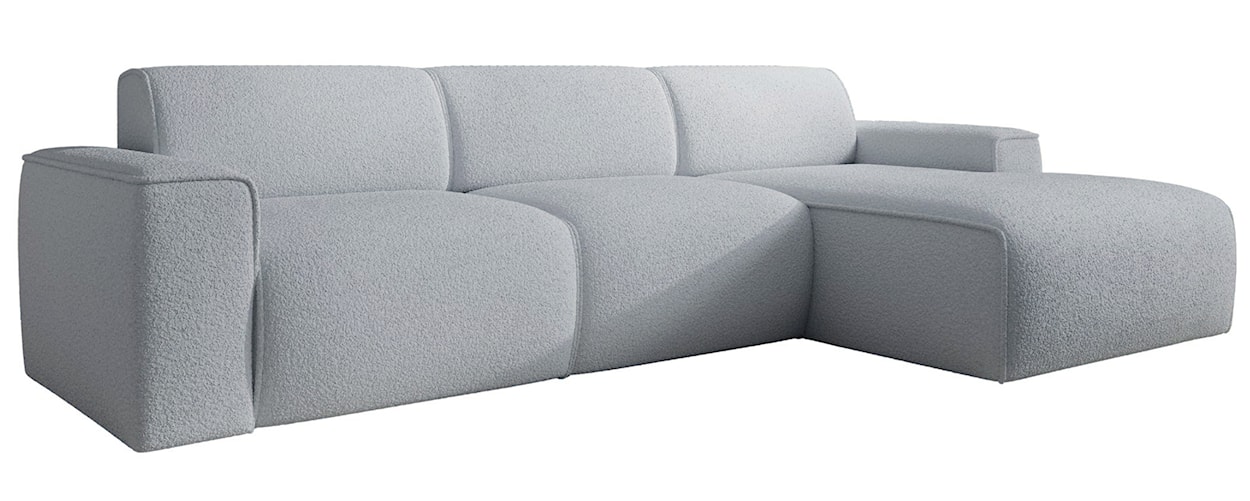 Narożnik Bouvi L-kształtny prawostronny jasnoszary boucle  - zdjęcie 4