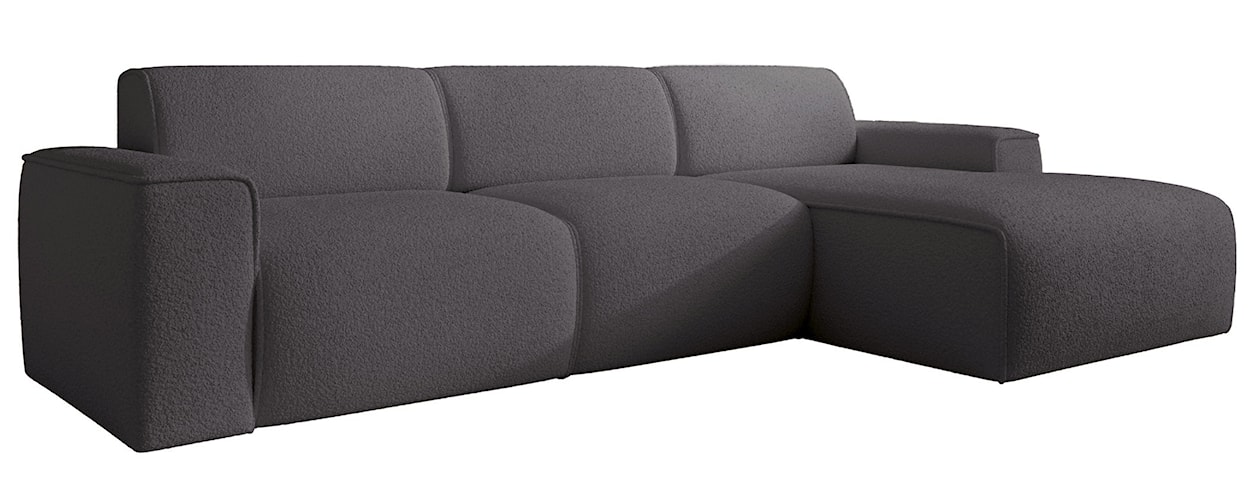 Narożnik Bouvi L-kształtny prawostronny ciemnoszary boucle  - zdjęcie 4