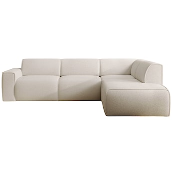 Narożnik Bouvi L-kształtny z boczkiem prawostronny kremowy boucle