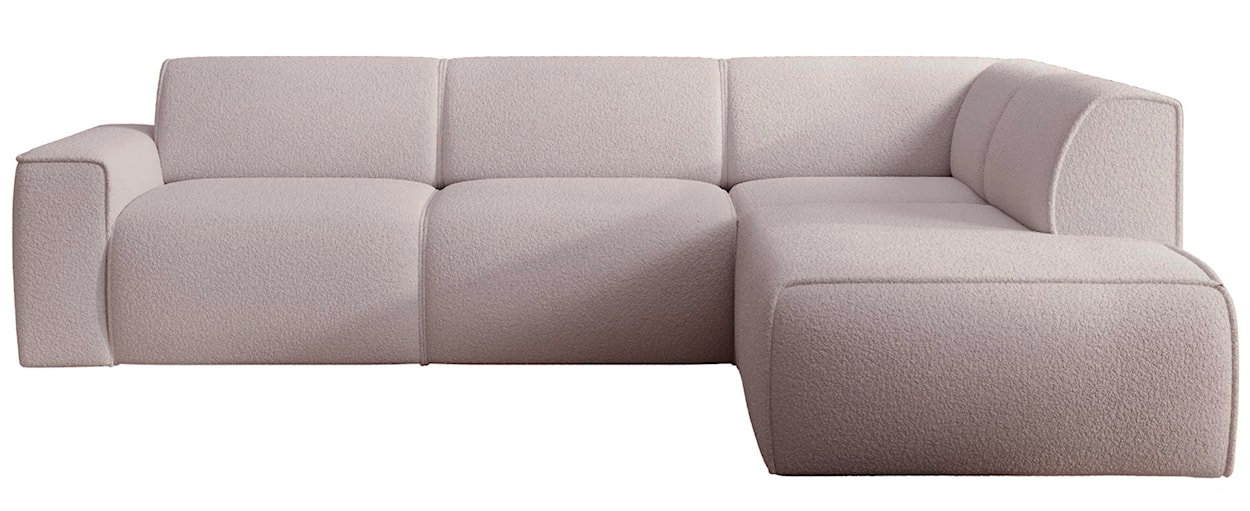 Narożnik Bouvi L-kształtny z boczkiem prawostronny beżowy boucle 