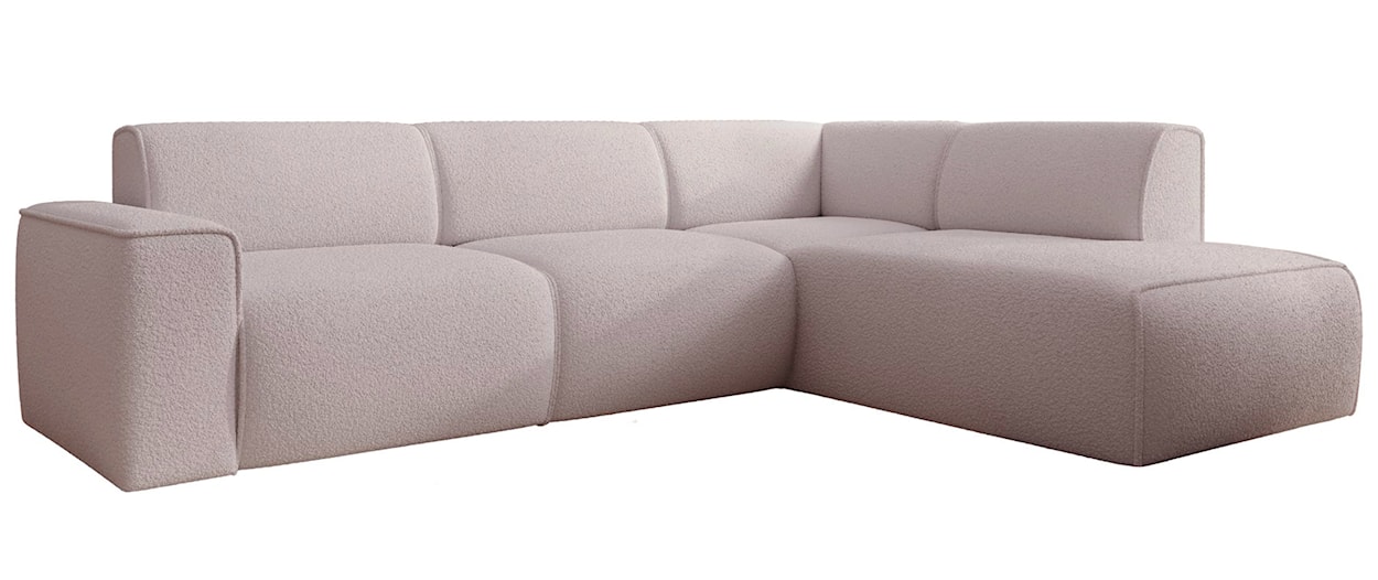 Narożnik Bouvi L-kształtny z boczkiem prawostronny beżowy boucle  - zdjęcie 4