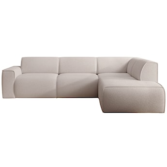 Narożnik Bouvi L-kształtny z boczkiem prawostronny jasnobeżowy boucle