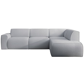 Narożnik Bouvi L-kształtny z boczkiem prawostronny jasnoszary boucle