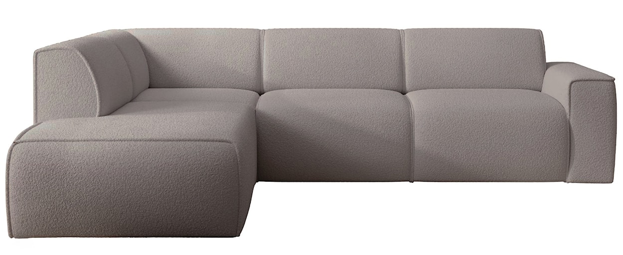 Narożnik Bouvi L-kształtny z boczkiem lewostronny szarobrązowy boucle 