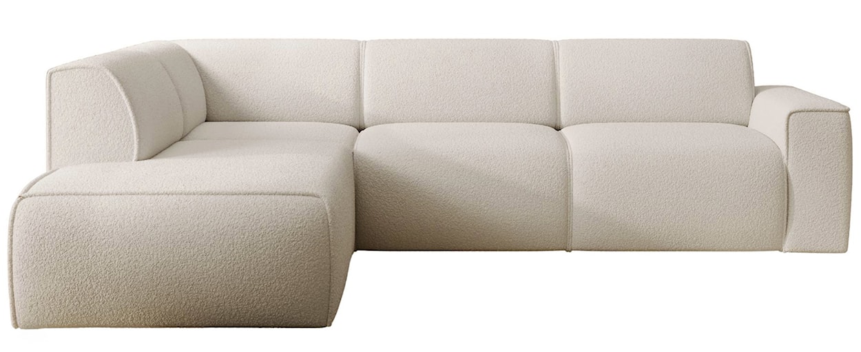 Narożnik Bouvi L-kształtny z boczkiem lewostronny kremowy boucle 