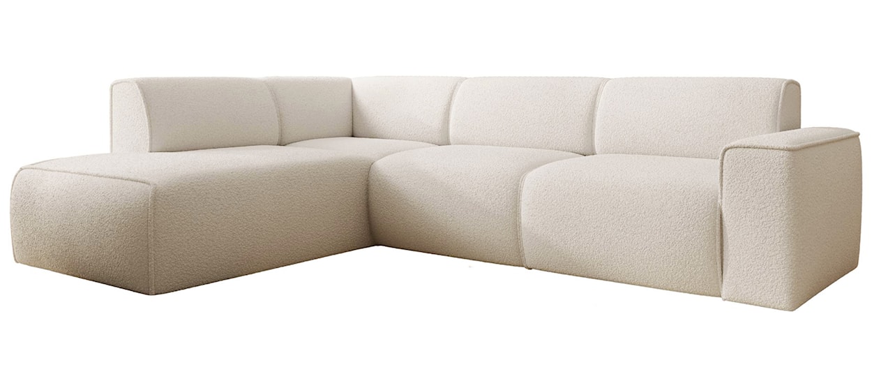 Narożnik Bouvi L-kształtny z boczkiem lewostronny kremowy boucle  - zdjęcie 4