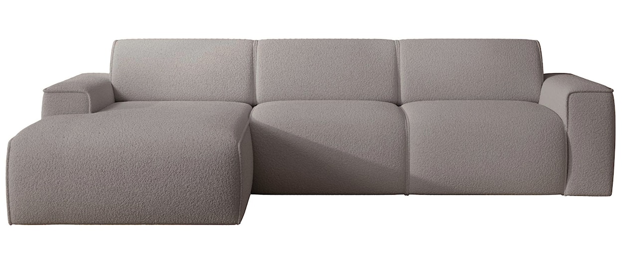 Narożnik Bouvi L-kształtny lewostronny szarobrązowy boucle 