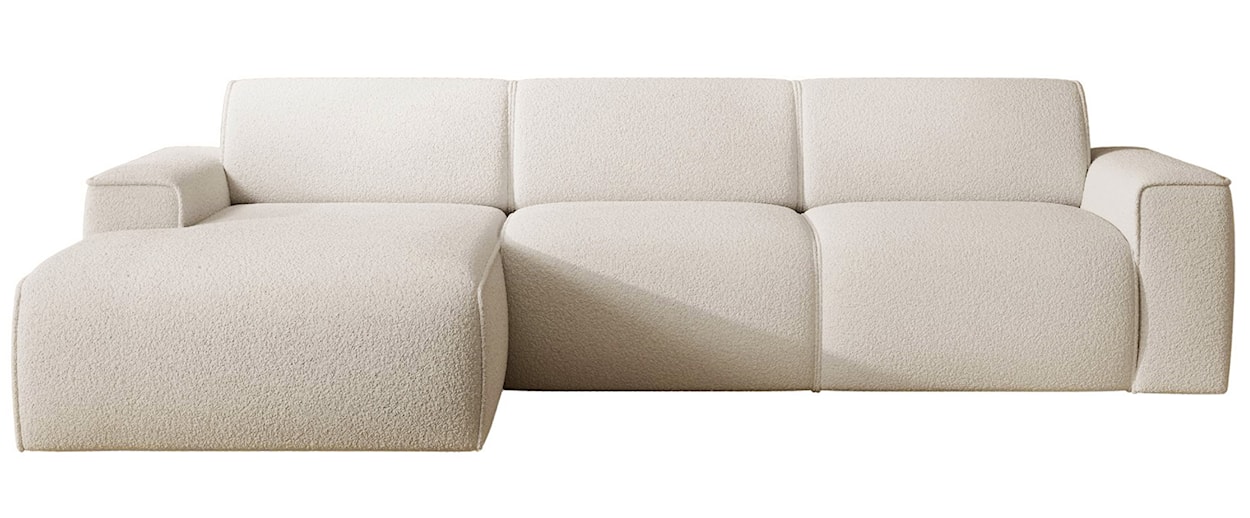 Narożnik Bouvi L-kształtny lewostronny kremowy boucle 