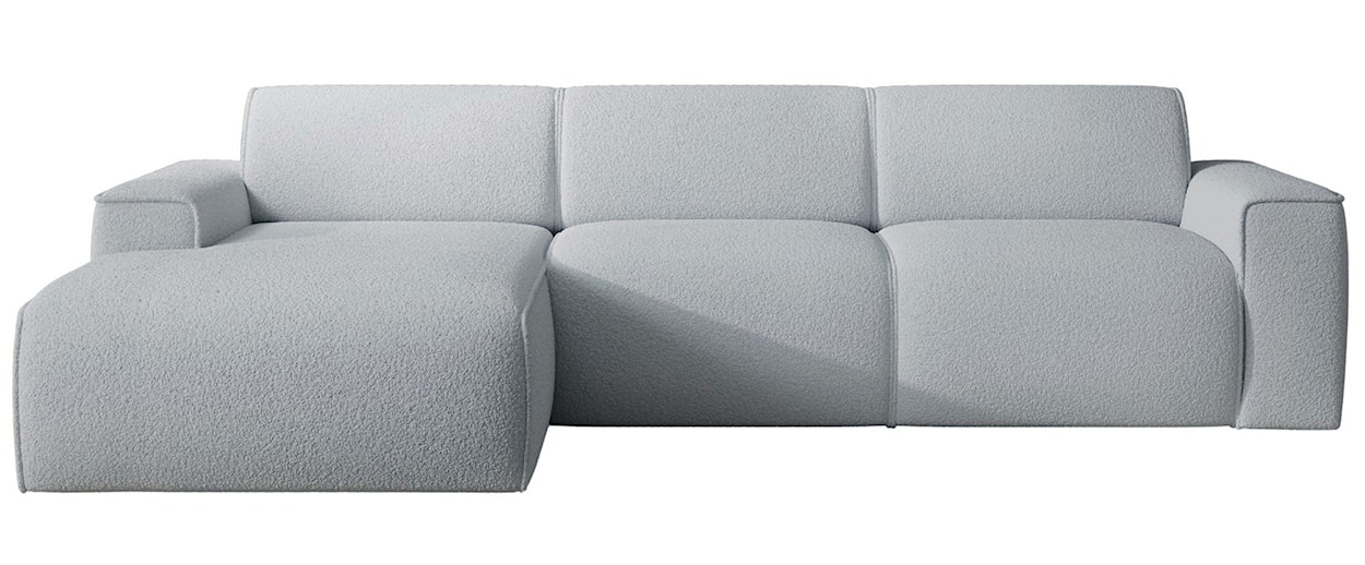 Narożnik Bouvi L-kształtny lewostronny jasnoszary boucle 