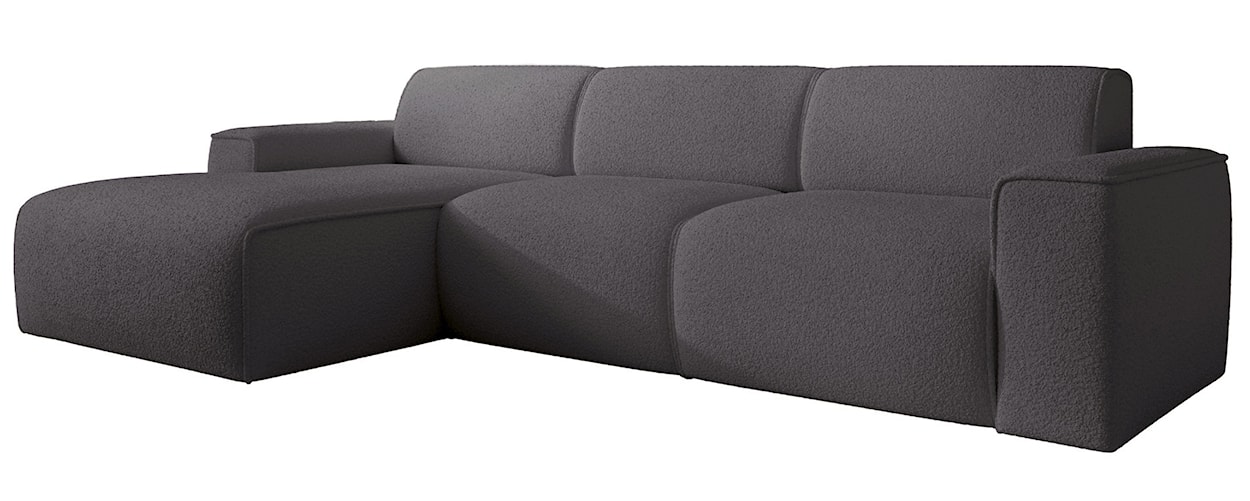 Narożnik Bouvi L-kształtny lewostronny ciemnoszary boucle  - zdjęcie 4