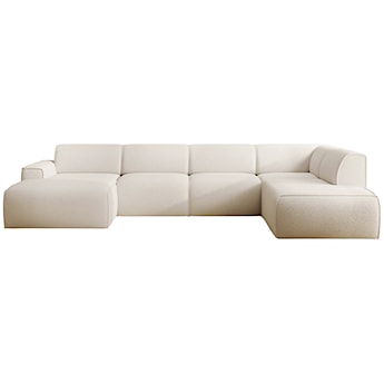 Narożnik Bouvi U-kształtny prawostronny kremowy boucle