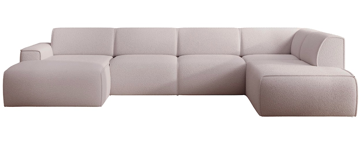 Narożnik Bouvi U-kształtny prawostronny beżowy boucle 