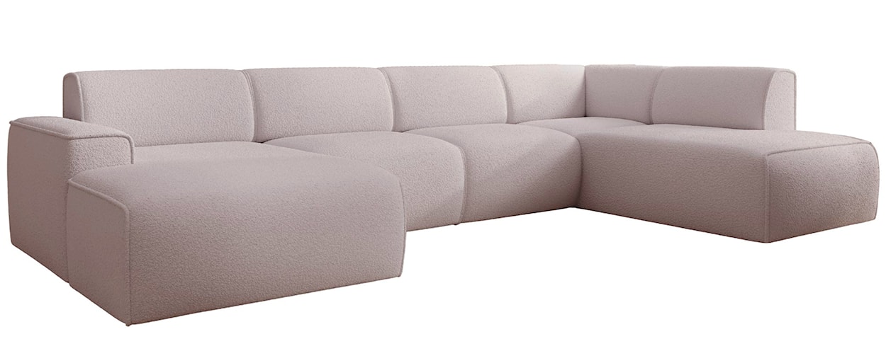 Narożnik Bouvi U-kształtny prawostronny beżowy boucle  - zdjęcie 4