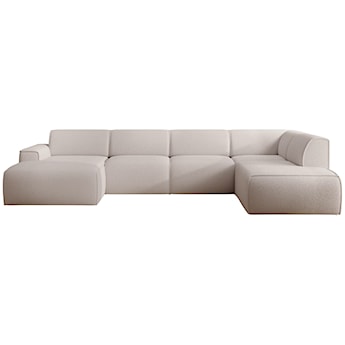 Narożnik Bouvi U-kształtny prawostronny jasnobeżowy boucle