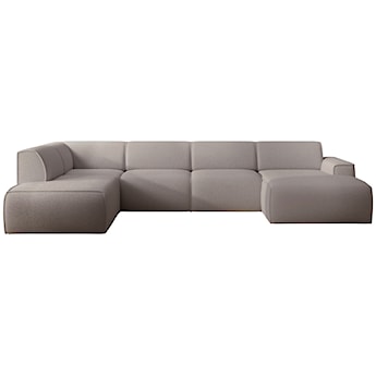 Narożnik Bouvi U-kształtny lewostronny szarobrązowy boucle