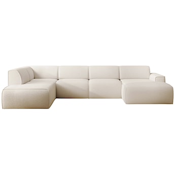 Narożnik Bouvi U-kształtny lewostronny kremowy boucle