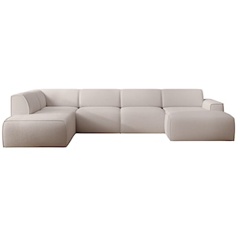 Narożnik Bouvi U-kształtny lewostronny jasnobeżowy boucle