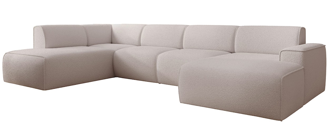 Narożnik Bouvi U-kształtny lewostronny jasnobeżowy boucle  - zdjęcie 4