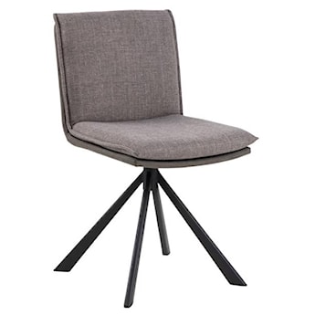Krzesło do jadalni Pervel tapicerowane brązowo-szare obrotowe