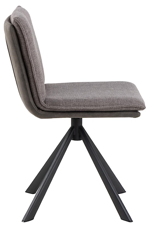 Krzesło do jadalni Pervel tapicerowane brązowo-szare obrotowe  - zdjęcie 4
