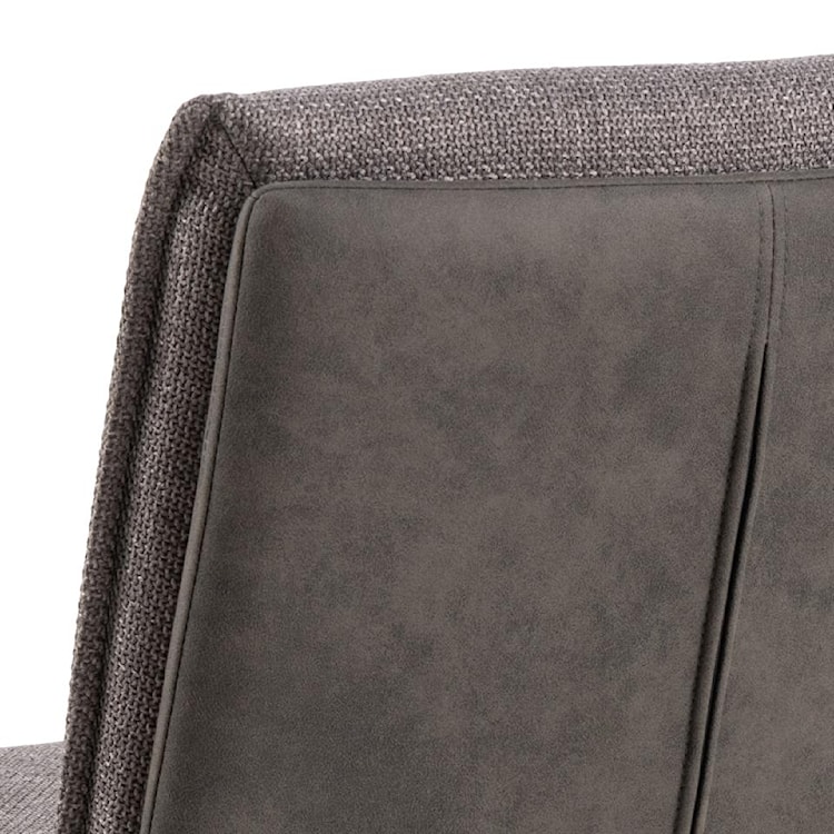 Krzesło do jadalni Pervel tapicerowane brązowo-szare obrotowe  - zdjęcie 5