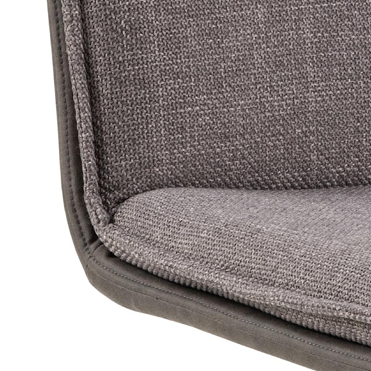 Krzesło do jadalni Pervel tapicerowane brązowo-szare obrotowe  - zdjęcie 6