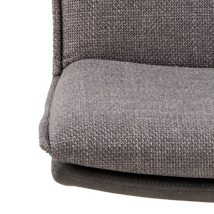 Krzesło do jadalni Pervel tapicerowane brązowo-szare obrotowe  - zdjęcie 7