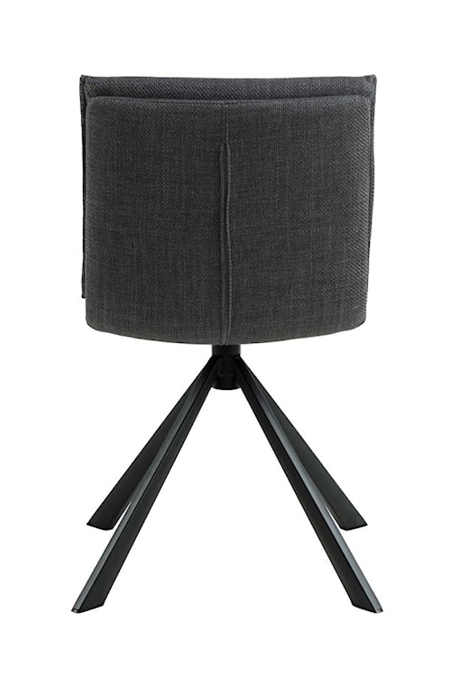 Krzesło do jadalni Pervel tapicerowane ciemnoszare obrotowe  - zdjęcie 7